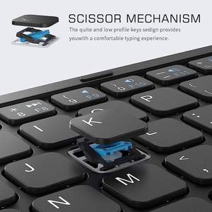 Premium Quality Compact Portable Ultra Slim Rechargeable Wireless Bluetooth Folding <b>Keyboard</b> for IOS Android Windows Smartphone - Product Image 6