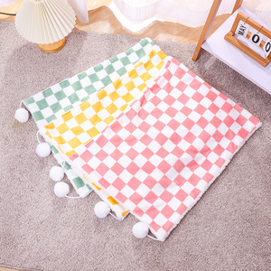 Couverture pour animaux de compagnie, double couche, chaude et respirante, avec pompons, pour chiens et chats, utilisation toutes saisons - Product Image 3
