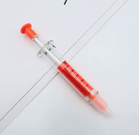 Stylos surligneurs promotionnels personnalisés en forme de seringue, en vrac, nouveauté, en plastique, pour publicité, cadeaux, écriture, bureau, école, papeterie, cadeau