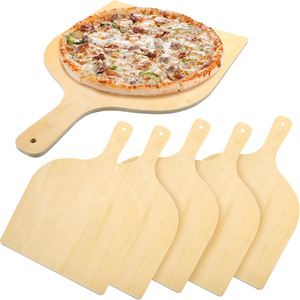 Planche à pizza en bois transfrontalière pour la cuisson maison, le pain, la pizza, assiette de service avec poignée, planche à découper la pizza, plateau de service - Product Image 5