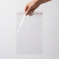 Sachets en polypropylène transparents autocollants non imprimés, à fermeture pelable, pour l'emballage de petites marchandises en vente au détail