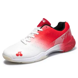 Sepatu badminton profesional, sepatu tenis meja voli tenis kustom anti slip tembus udara