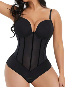 KSQ New Sexy Mesh corsetto prospettiva Patchwork fasciatura intimo donna Bustier Crop Top <span class=keywords><strong>canotte</strong></span> corsetti femminili - Product Image 3