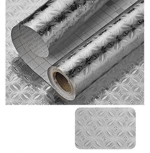 60cm * 1M autocollant mural de cuisine étanche à l'huile feuille d'aluminium auto-adhésif bricolage papier peint pour cuisinière armoire Camping cuisine - Product Image 5