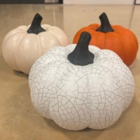 Citrouilles d'Halloween réalistes en céramique, ornements décoratifs de fête, accessoires de décoration d'automne et de récolte