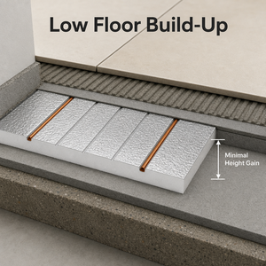 Panneau de chauffage par le sol sec Lantuo XPS pré-creux avec revêtement en feuille d'aluminium, compatible avec les tubes radiants de 20 mm, 350 kPa, pour salle de bain et extérieur - Product Image 2
