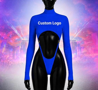 Monokini Metálico con Cuello Alto y Aberturas para Mujer, con Logotipo Personalizado, Estilo J'Ouvert, para Carnaval y Ropa de Lunes, Fabricante Mayorista, Personalizado