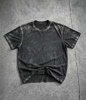 T-shirts en coton de haute qualité 300 g/m², surdimensionnés, épais, personnalisés avec impression DTG et lavage à l'acide
