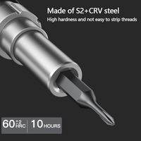 Ensemble de tournevis électrique sans fil 145 en 1, kit de réparation de qualité industrielle, poignée en plastique chromé, embouts d'outils personnalisables OEM