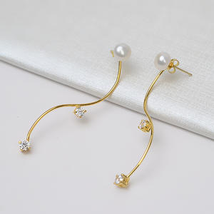 Pendientes de Plata S925 Wenchi con Base Circular Abierta y Cristal, Conjunto de Anillos Modernos para Mujer con Colgante, Accesorios para la Cabeza, Modelo 16102 - Product Image 4