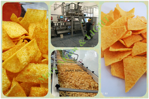Línea de Producción de Tortillas Triangulares <span class=keywords><strong>Doritos</strong></span>, Máquina para Hacer Nachos de Maíz con Extrusora, Sistema de Fritura, Desgrasado y Saborización - Product Image 3