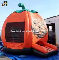Maison de saut de videur hantée gonflable de citrouille d'Halloween bon marché