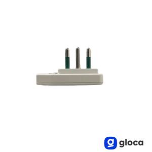 Prise électrique plate Gloca 10A 250V blanche, norme italienne, avec mise à la terre, lot de 5 - Product Image 3