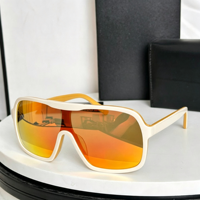 Lunettes de soleil polarisées rectangulaires à monture intégrale unisexe personnalisées en gros, verres PC, protection UV, couleurs rouge, marron, bleu, rose
