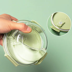 Micro-ondes nouveau Design verre à haute teneur en Borosilicate récipient de stockage des aliments ensemble boîte à déjeuner avec couvercle <span class=keywords><strong>420</strong></span> ml 660 ml 950 ml - Product Image 5