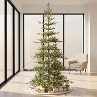 Künstlicher PVC-Weihnachtsbaum mit LED-Beleuchtung, Künstliche Weihnachtsbäume mit Ornamenten für Heim, Party, Hochzeit und Feiertagsdekoration