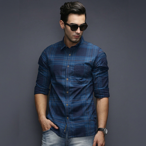 Chemise décontractée élégante à carreaux en popeline pour homme, grande taille, design personnalisé, 100 % coton, écologique, anti-rétrécissement, séchage rapide, manches longues, printemps - Product Image 1