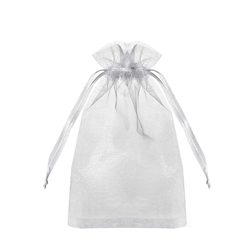 Wholesale Sheer Organza Bags Drawstring Gift Bags Mesh Jewelry Pouches For Party Wedding Christmas Valentine