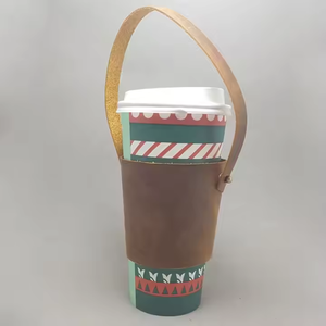 Portabicchieri in Vera Pelle Personalizzabile con Logo, Riutilizzabile e Portatile, <span class=keywords><strong>per</strong></span> Tazze da Caffè - Product Image 6