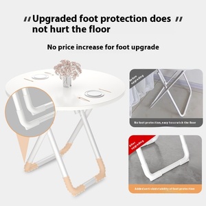 Phong Cách Hiện Đại Gấp Hình Chữ Nhật Bàn Ăn Đơn Giản Cho Thuê Nhà Căn Hộ Nhỏ Hộ Gia Đình Di Chuyển Cho Gia Đình Ngoài Trời Tập Hợp - Product Image 4