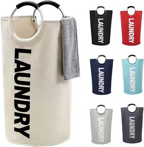 Modern Laundry <b>Hamper</b> Foldable Basket with Sturdy Handles and Water-Resistant Oxford Fabric - Product Image 1