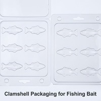 Boîte d'emballage en plastique PET transparent écologique personnalisée pour appâts de pêche, électronique grand public, cosmétiques