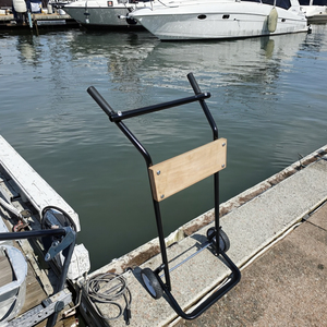 Chariot à <span class=keywords><strong>moteur</strong></span> <span class=keywords><strong>hors</strong></span>-<span class=keywords><strong>bord</strong></span> fermé en acier personnalisable avec supports de support de <span class=keywords><strong>moteur</strong></span> Chariot à main à quatre roues et chariots Genre - Product Image 4