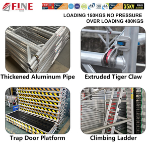 בניין בניית Scaffoldings חזית פיגומים מגדל מוכן מנעול סטנדרטי אלומיניום Ringlock מערכת למכירה - Product Image 2