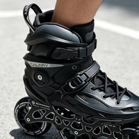 Patins à roulettes en ligne professionnels de haute qualité, patins à roulettes en ligne à trois roues, roues réglables en PU de 110 mm