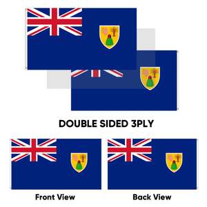 Banderas de las Islas Turcas y Caicos de 3x5 pies al por Mayor, Poliéster, Personalización de Todas las Naciones, Envío Rápido, Proveedor Confiable, Entrega Rápida - Product Image 4