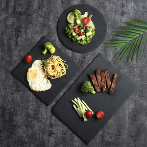 Plato Rectangular Negro Estilo Japonés Vintage <span class=keywords><strong>para</strong></span> Sushi, Plato Plano Creativo <span class=keywords><strong>para</strong></span> Comida Occidental, Aperitivos, Postres, Pasteles y <span class=keywords><strong>Barbacoa</strong></span> - Product Image 2