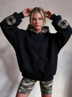 Ensemble sweat à capuche personnalisé pour femme en molleton de coton lourd modal, coupe oversize