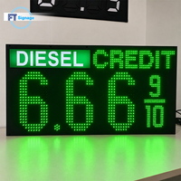 Panneau d'affichage numérique LED extérieur personnalisé pour prix de carburant de station-service, haute luminosité, étanche, avec cadre en aluminium