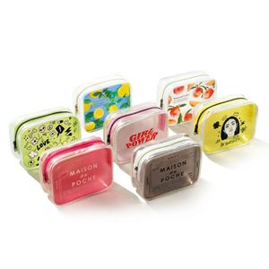 Custom Fashion Women Pvc <b>Clear</b> Transparent Cute Makeup Cartoon Full Printing Zipper Travel Toiletry Cosmetic <b>Bag</b> Pouch - Product Image 1