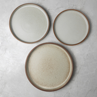 Service d'assiettes en porcelaine naturelles peintes à la main – Vaisselle en céramique pour restaurants à thème, hôtels, banquets et événements