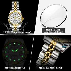 Nuevo POEDAGAR <span class=keywords><strong>780</strong></span> marca de lujo reloj de cuarzo para mujer de alta calidad resistente al agua de acero inoxidable reloj de pulsera señora relojes Relojes - Product Image 6