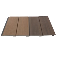 Panel de Pared Exterior Impermeable WPC, Tablero de Revestimiento con Superficies Texturizadas con Decoración de Madera, 156*21 mm