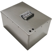 Boîtier de batterie en acier inoxydable personnalisé OEM, boîte d'enclosure, revêtement en poudre, aluminium découpé au laser, pliage, soudage, fabrication de tôles