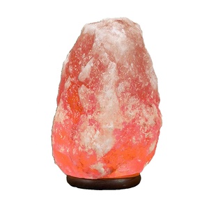 Lámpara de Sal del Himalaya Natural con Base de Madera Pulida de Alta Calidad, Color Rosa - Sian Enterprises SE-3280 - Product Image 3