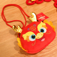 Dragon chinois oreille rabat chapeaux rouge en peluche bonnets 2024 nouvel an chapeau décoratif fête du printemps cadeau mascotte Dragon pour cadeau de nouvel an