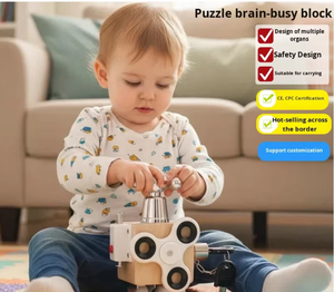 Jouets éducatifs Montessori en bois pour enfants, quartier animé six-en-un, interactif parent-enfant, Zhengyue ZY-2511 - Product Image 2