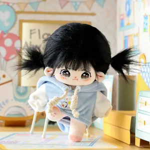 定制大棕色或黑色婴儿娃娃皮肤柔软毛绒娃娃，具有自己的设计形象