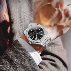 Montre automatique de luxe pour homme, chronographe mécanique, acier inoxydable de haute qualité, étanche, sport, personnalisée, montre-<span class=keywords><strong>bracelet</strong></span> pour affaires - Product Image 1