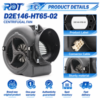 Ventilateur de refroidissement à double entrée à haut débit d'air, impeller de 146 mm, D2E146-HT65-02, unité de remplacement OEM pour la ventilation CVC, équipement d'automatisation