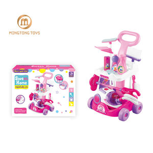 Enfants drôle semblant jouer à la maison rôle chariot en plastique articles sanitaires outils Simulation aspirateur ensemble <span class=keywords><strong>de</strong></span> nettoyage jouets - Product Image 1