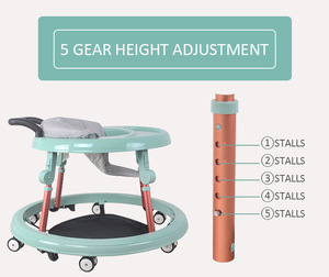 Andador de Aprendizaje para Bebés, Precio Económico de Fábrica, Andador de Entrenamiento, Andador de Silicona con Ruedas de Estilo OEM, Andador de Plástico Ajustable - Product Image 4