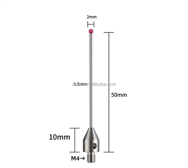 M4*D2.0*L50 VUILI Coordinate Measuring Machine CNC Machine Tool Probe Ruby Stylus OEM Thread Carbide Shank