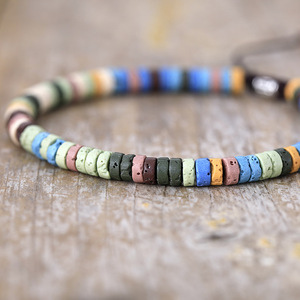 Pulsera de Piedras Volcánicas Coloridas, Joyería Unisex de Regalo, Origen Yiwu - Product Image 2