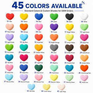 Argile à modeler séchant à l'air 1kg 45 couleurs Sac refermable Argile douce non toxique pour l'école Bricolage Artisanat OEM ODM Personnalisé Vente en gros en vrac - Product Image 2