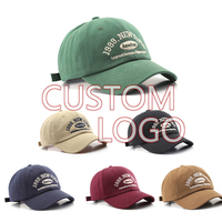 Casquette de baseball de luxe 5 panneaux en velours, haute qualité, design vintage, unisexe, ajustable, avec logo personnalisé brodé en 3D, collection 2025